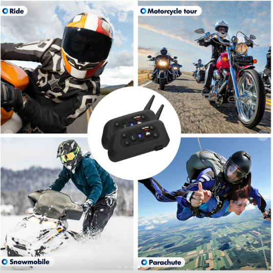 V6 Pro Motorcycle Bluetooth Helmet Headset