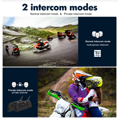 V6 Pro Motorcycle Bluetooth Helmet Headset