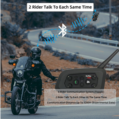 V6 Pro Motorcycle Bluetooth Helmet Headset